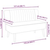  Kauč Tkanina 117x55,5x77 cm Plavi | Eponuda.com