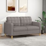 The Living Store Dvosed taupe 140 cm blago - Kavč Dvosed, (21835305) Cene