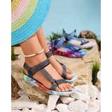 Resti Black women's sandals with colored sole Asottil | shoptok.hr