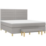  Box spring s madracem svjetlosiva 160x200 cm tkanina | shoptok.hr