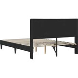  Krevetna konstrukcija s uzglavljem Crna 140 x 190 cm Baršun | shoptok.hr