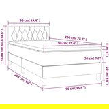  Box spring postelja z vzmetnico svetlo siva 90x200 cm blago, (20724711) | Shoptok.si