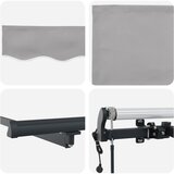  Skrovita tenda Svijetlo siva 450 × 300 cm Tkanina i Aluminij | shoptok.hr