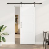 vidaXL Drsna vrata s kompletom okovja Bela 78x211 cm Masiven les bor, Notranja vrata "ORKDAL" Bela 78x211x4 cm Masiven les bor | Shoptok.si