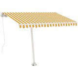 Maison Chic Prostostoječa ročno zložljiva tenda - Senčniki 300x250 cm rumena/bela, (22038383) Cene