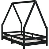  Za dječji krevet crni 80 x 160 cm od masivne borovine | shoptok.hr