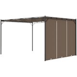  Vrtna sjenica s bočnim zastorom 4 x 3 x 2,25 m smeđe-siva | shoptok.hr