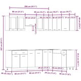  11-dijelni set kuhinjskih ormarića Artisan hrast | shoptok.hr