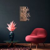 Wallity Zidna dekoracija Do More Of What Makes You Happy, 42x58 cm, Bakar Cene