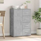 vidaXL Komoda betonsko siva 60x31x84 cm inženirski les | Shoptok.si