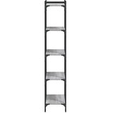  Regal za knjige s 5 razina siva boja hrasta 60x30x154 cm drveni | shoptok.hr