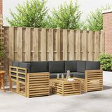  Set vanjskih sofa 7 kom. Bijela i antracit Poliester | shoptok.hr