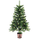  Umjetno osvijetljeno božićno drvce 65 cm zeleno | shoptok.hr
