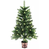  Umjetno osvijetljeno božićno drvce 65 cm zeleno
