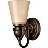 Elstead Lighting Elstead Mayflower 1 stenska svetilka z bronastim steklenim senčnikom, E27, (22099107) | Shoptok.si