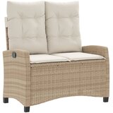  4-dijelni vrtni blagovaonski set od poliratana s jastucima bež 90 cm table length | shoptok.hr