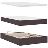  Otomanski krevet s madracem tamnosmeđi 120x200 cm tkanine | shoptok.hr