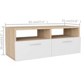 TV ormarići 2 kom konstruirano drvo 95x35x36 cm bijeli i hrast | shoptok.hr