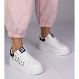 Gemre White sneakers with black insert and studs Urlana Cene