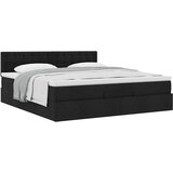  Otomanski krevet s madracem crni 160x200cm od tkanine | Eponuda.com