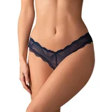 Obsessive Nightly Blue Crotchless Thong Black XS/S