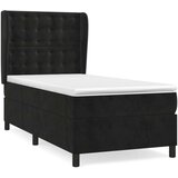 vidaXL Box spring krevet s madracem crni 90x200 cm baršunasti | shoptok.hr
