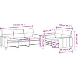 2-dijelni set sofa s jastucima svjetlosivi od tkanine | shoptok.hr