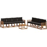  Set vanjskih sofa 9 kom. Prirodna i crna | shoptok.hr