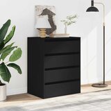  Kutna komoda s ladicama crna 60x41x76 cm od konstruiranog drva | shoptok.hr