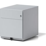 BISLEY Pomični predalnik Note™, 1 predal za obešalne mape, 1 univerzalni predal, VxŠxG 495 x 420 x 565 mm, z oprijemalno letvijo, svetlo siv | Shoptok.si