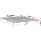 vidaXL Posteljni okvir visok sijaj bel 160x200 cm inženirski les | Shoptok.si