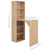  Barski stol s ormarićem boja hrasta 115 x 59 x 200 cm | Eponuda.com