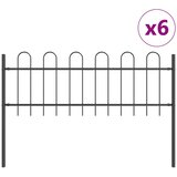  Vrtna Ograda 6 pcs Siva 10,2 x 0,6 m Čelik s prahom | shoptok.hr