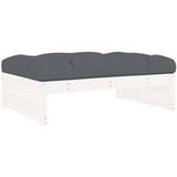  Vrtni tabure bijeli 120 x 80 cm od masivne borovine | shoptok.hr
