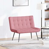  Klupa ružičasta 110x74x84 cm baršunasta | shoptok.hr
