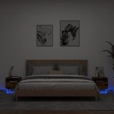 vidaXL Nočna omarica z LED lučkami 2 kosa dimljeni hrast 40x39x37 cm Cene