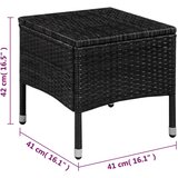  3-dijelni bistro set od poliratana crni | shoptok.hr