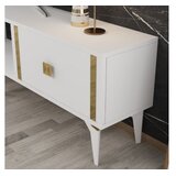 Hanah home TV komoda Doruk, 150x44,6x29,6 cm, bijelo-zlatna boja | Eponuda.ba