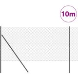  Stup za ogradu Siva 10 x 1 m (mreža 40 x 40 mm) Čelik i PVC | shoptok.hr