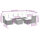 10-dijelni set vrtnih sofa od poliratana s jastucima smeđi | shoptok.hr