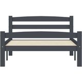  Posteljni okvir temno siv iz trdne borovine 100x200 cm, (20646553) | Shoptok.si