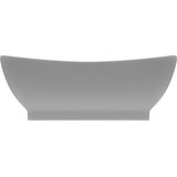  Luksuzni ovalni umivaonik mat svjetlosivi 58,5 x 39 cm keramički | shoptok.hr