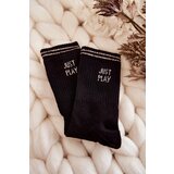 Kesi Women's Sport Socks Horizontal Inscription Just Play Black | shoptok.hr