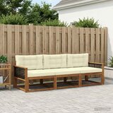  Set vanjskih sofa 3 kom. Prirodna i krem | shoptok.hr