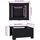  Pedestal za perilicu rublja Crna 64 x 55 x 32.5 cm Čelik | shoptok.hr