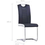  Nihajni jedilni stoli 4 kosi črno umetno usnje | Shoptok.si