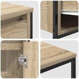  Set namještaja za kupaonicu s policom 3 pcs Sonoma hrast i crna | shoptok.hr
