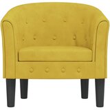 Zaobljena stolica žuta baršunasta | Eponuda.com