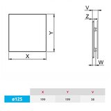 AWENTA PTB125 FI125 bela maska za kupatilski aspirator-ventilator TRAX | ePonuda.com