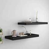 Plutajuće zidne police 2 kom crne 60 x 23 5 x 3 8 cm MDF | shoptok.hr